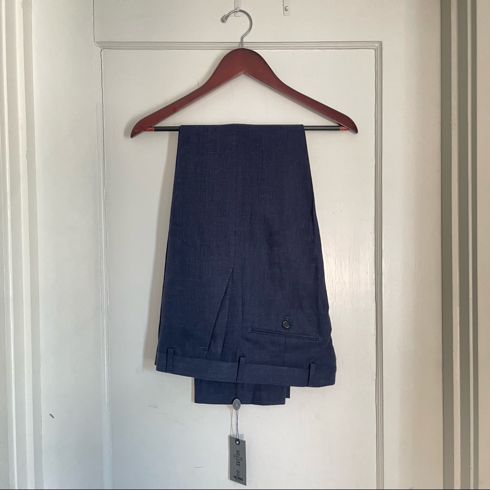 Todd Snyder Sutton Fit Linen Trousers in “Navy” (30/32)